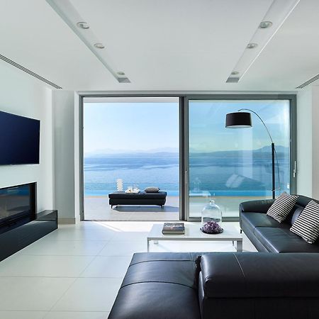 Beachfront Villa In Crete - Epavli Luxury Villa Agia Pelagia Екстериор снимка