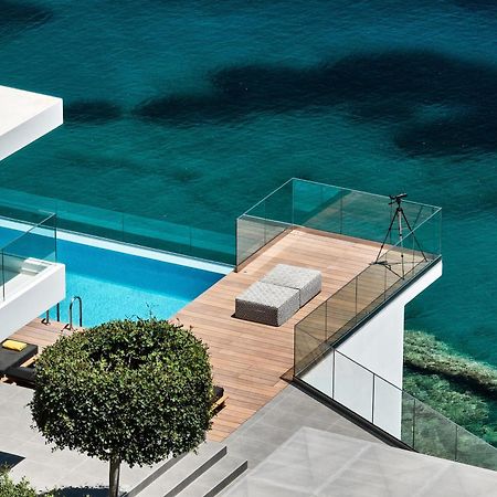 Beachfront Villa In Crete - Epavli Luxury Villa Agia Pelagia Екстериор снимка