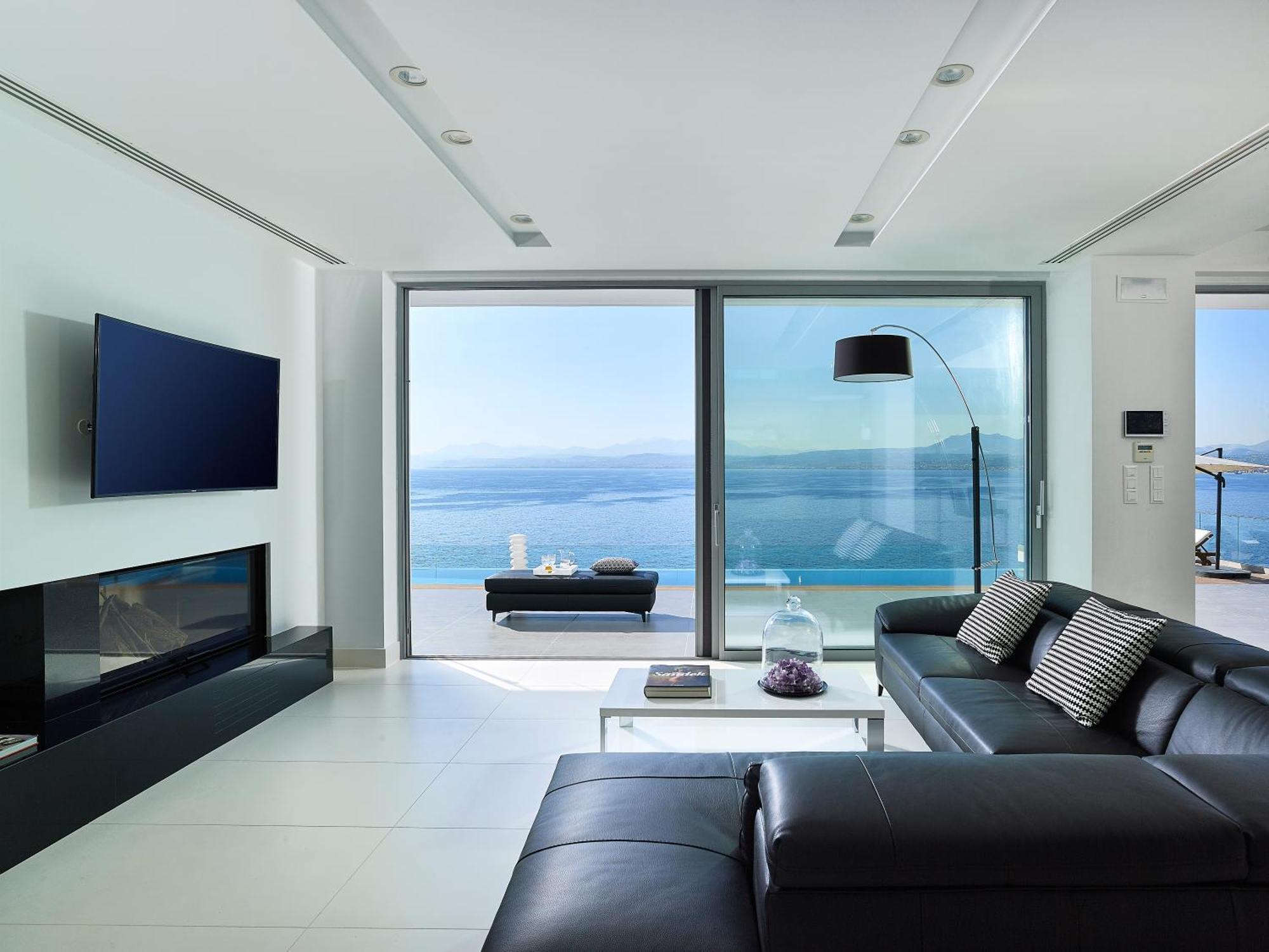 Beachfront Villa In Crete - Epavli Luxury Villa Agia Pelagia Екстериор снимка