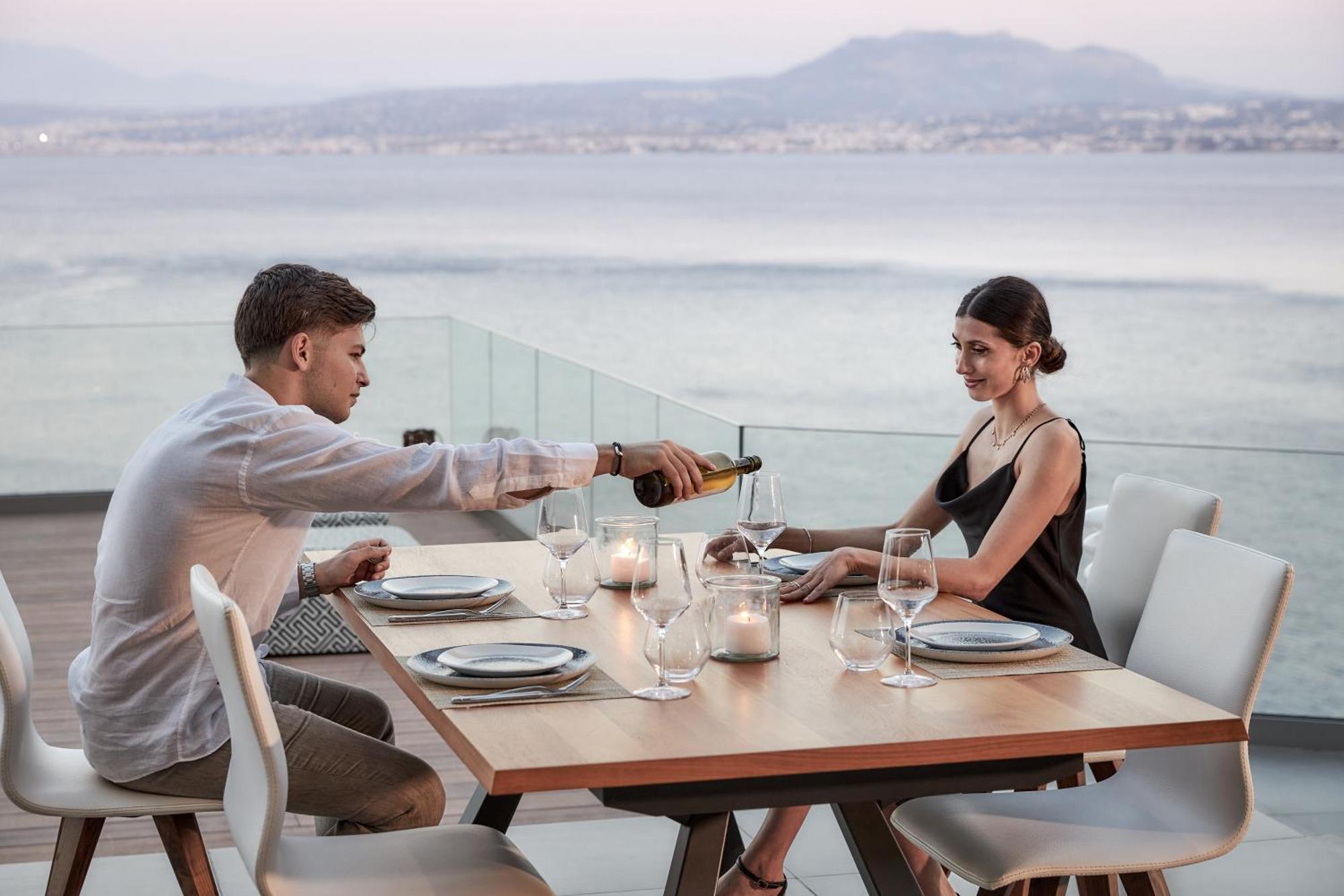 Beachfront Villa In Crete - Epavli Luxury Villa Agia Pelagia Екстериор снимка