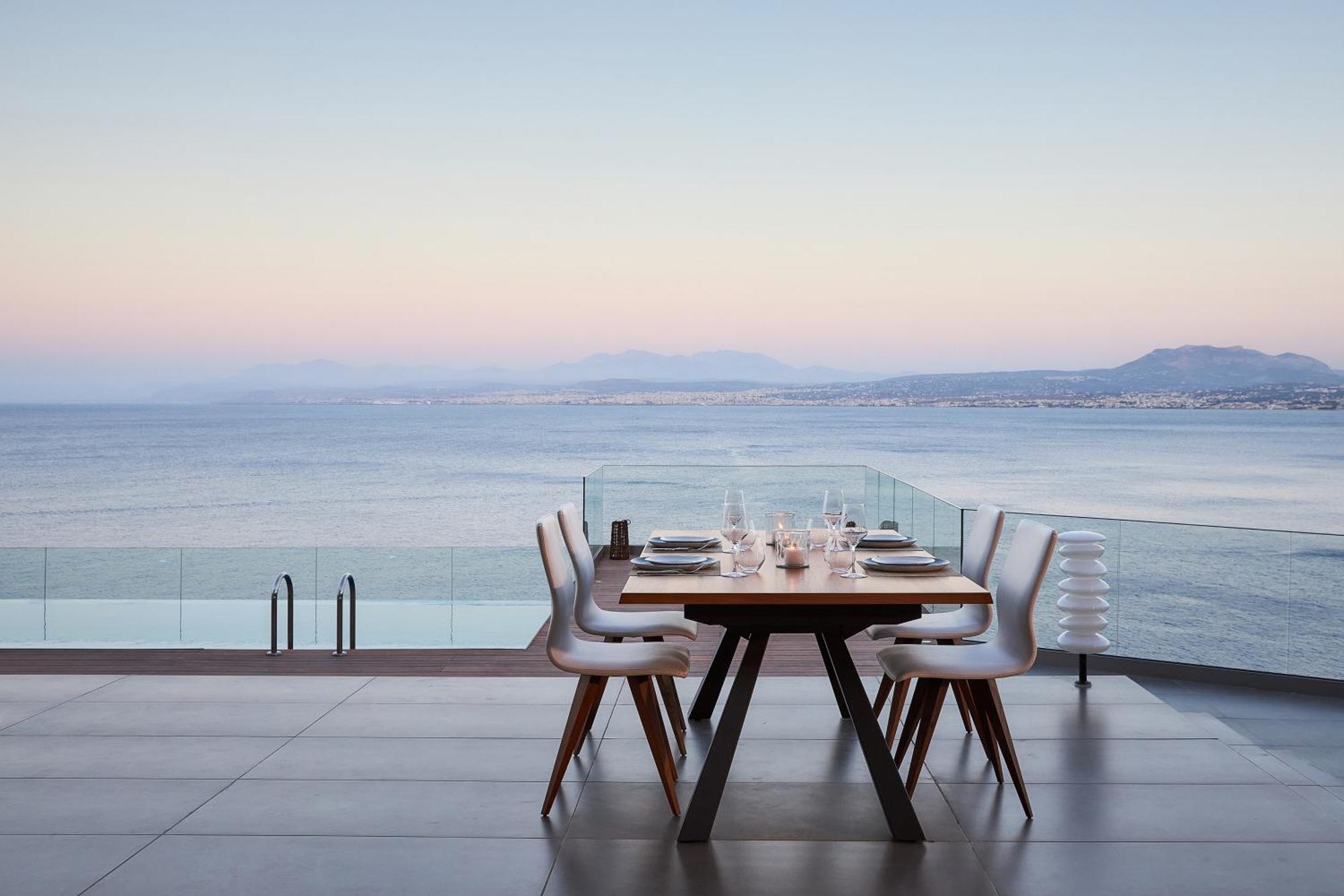 Beachfront Villa In Crete - Epavli Luxury Villa Agia Pelagia Екстериор снимка