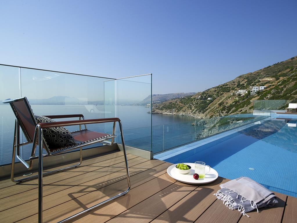 Beachfront Villa In Crete - Epavli Luxury Villa Agia Pelagia Екстериор снимка