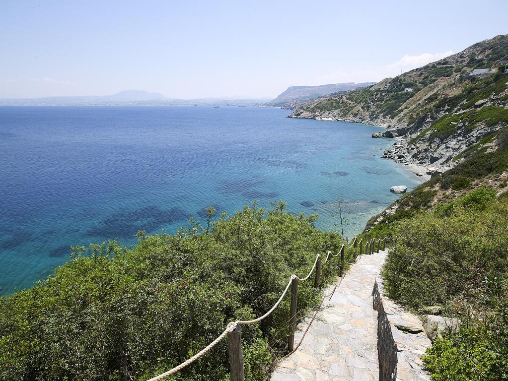 Beachfront Villa In Crete - Epavli Luxury Villa Agia Pelagia Екстериор снимка